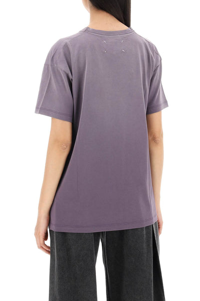 "reverse logo embroidered t-shirt with S51GC0526 S20079 AUBERGINE