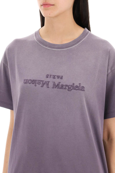 "reverse logo embroidered t-shirt with S51GC0526 S20079 AUBERGINE