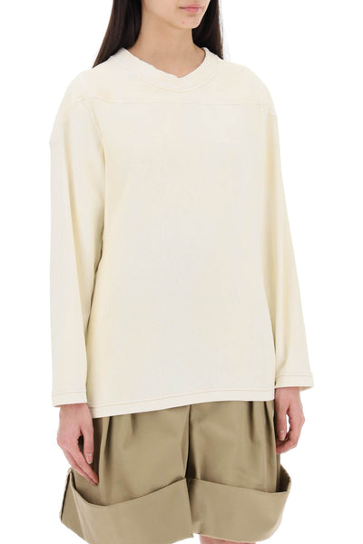 Maison margiela crewneck sweatshirt with numerical S51GU0129 S24650 OFF WHITE