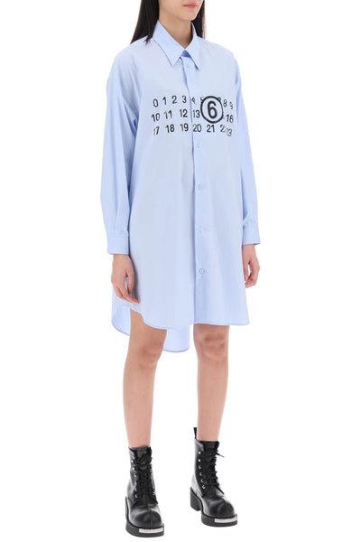 shirt dress with numeric logo S52CT0780 S47294 LIGHT BLUE