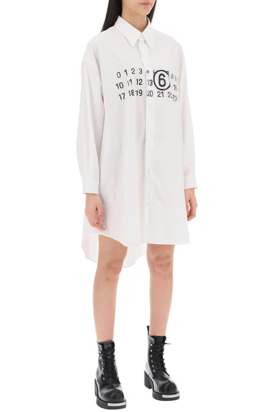 shirt dress with numeric logo S52CT0780 S47294 WHITE