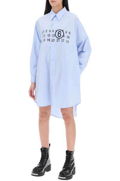 shirt dress with numeric logo S52CT0780 S47294 LIGHT BLUE