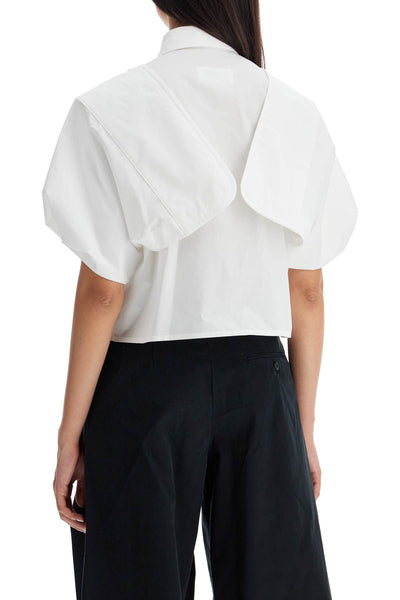 boxy shirt with wide sleeves S52DT0033 S47294 WHITE
