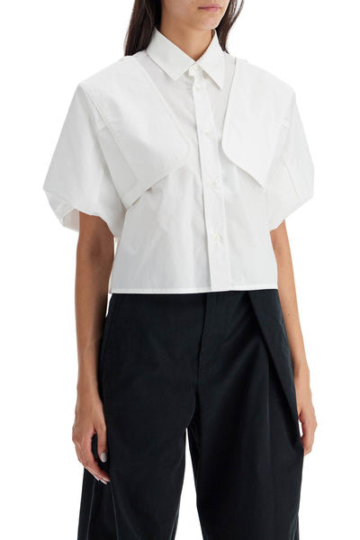 boxy shirt with wide sleeves S52DT0033 S47294 WHITE