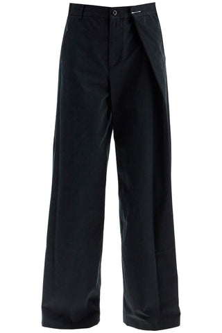 wide-legged pants with pleats S52KA0513 M35148 BLACK