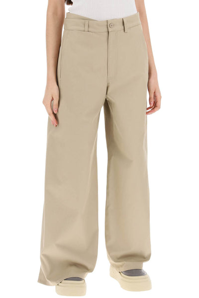 cotton gabardine trousers S62KB0195 M35074 SAND BEIGE