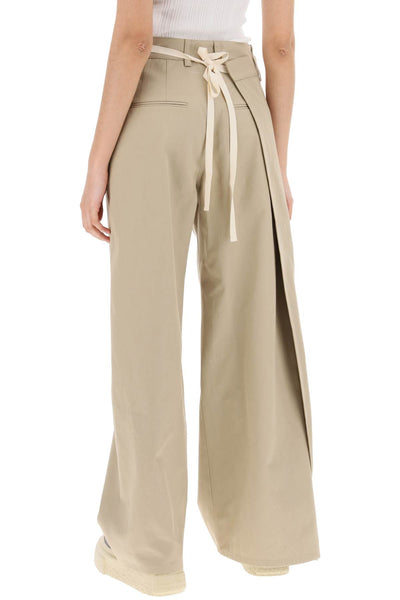 cotton gabardine trousers S62KB0195 M35074 SAND BEIGE