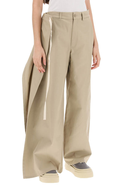 cotton gabardine trousers S62KB0195 M35074 SAND BEIGE