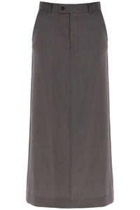 maxi skirt with tieable panel S62MI0014 M35080 MUD BROWN