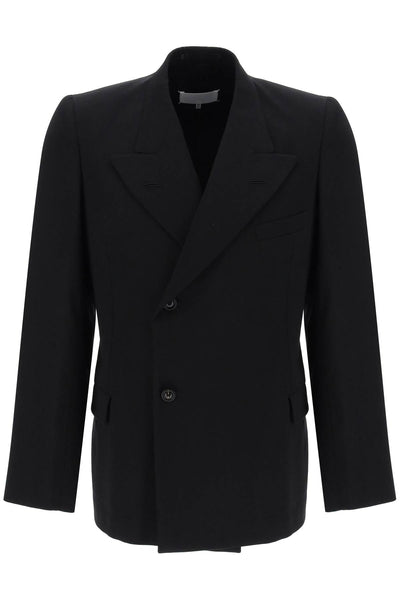 double-breasted wool jacket S67BN0042 M35032 BLACK