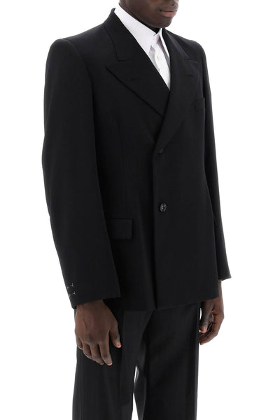 double-breasted wool jacket S67BN0042 M35032 BLACK