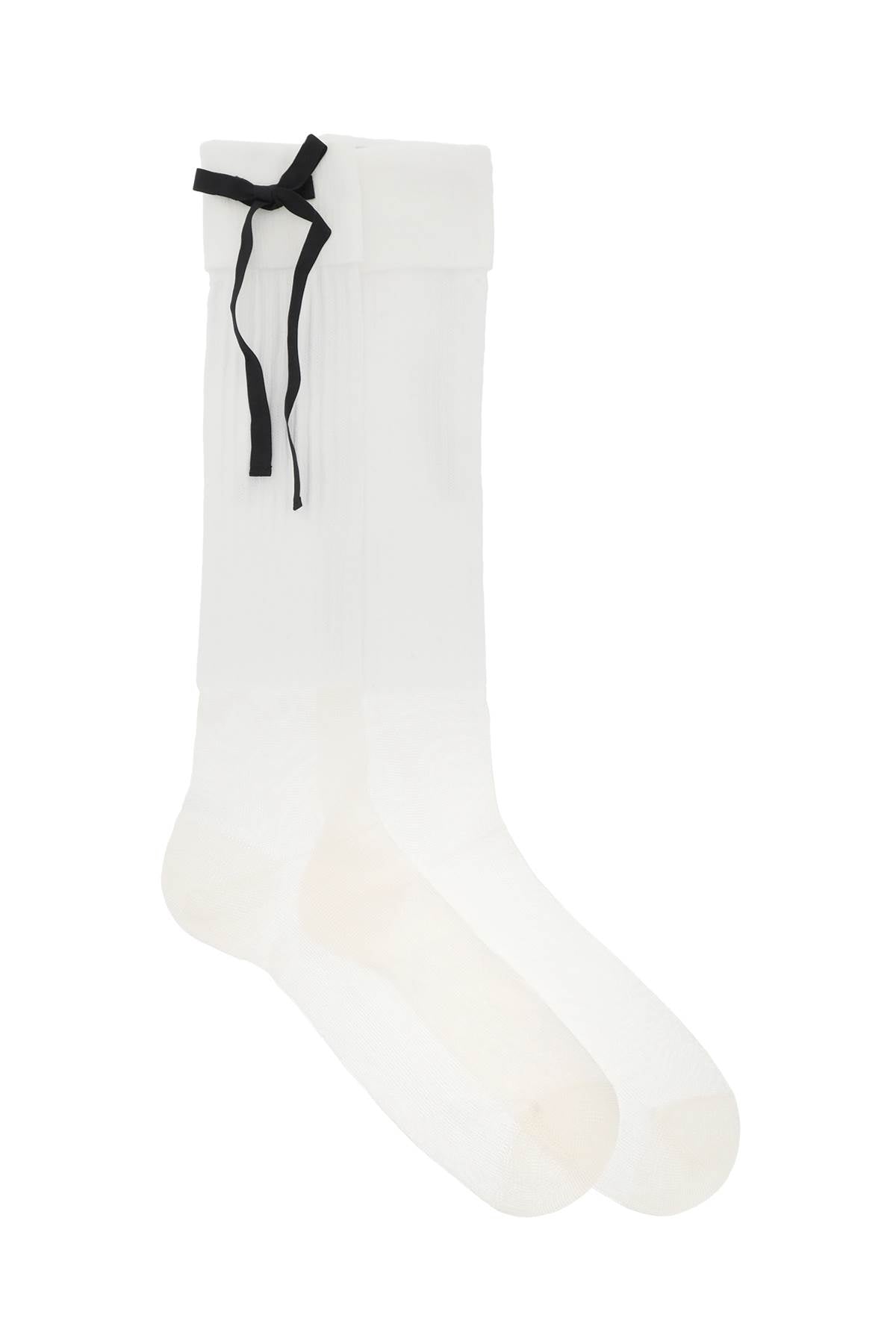 Maison margiela socks with bows S67TL0031 M13018 WHITE