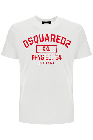 white cotton t-shirt with phys ed. '64 logo S71GD1458 D20014 WHITE