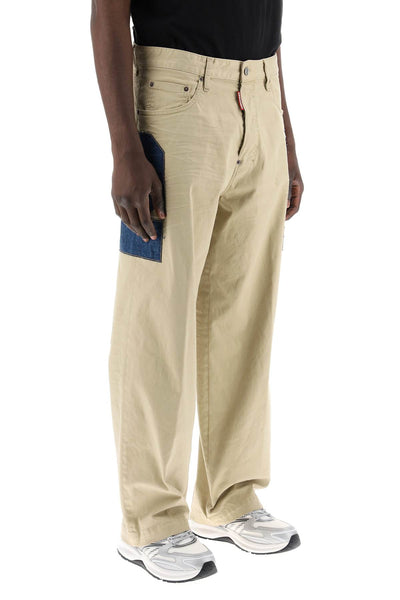 Dsquared2 eros 牛仔長褲，採用超大貼片設計。 S71LB1346 S39021 石材