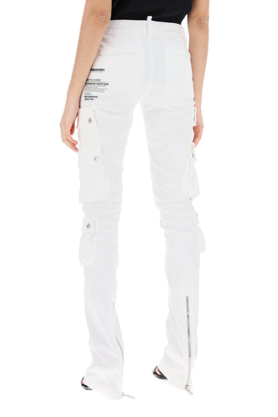 Dsquared2 trumpet cargo pants for S75KB0365 S39021 WHITE