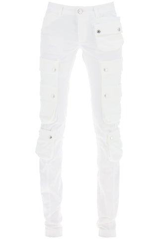 Dsquared2 喇叭工裝褲 適用於 S75KB0365 S39021 白色