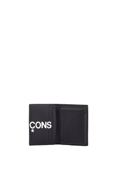 unisex leather wallet large logo black SA0641HL BLACK