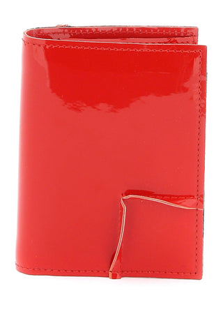 bifold patent leather wallet in SA0641RH RED
