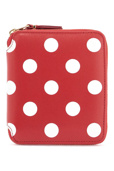 COMME DES GARCONS WALLET red polka dot calfsk | Italystation.com - Shop Now at italystation.com