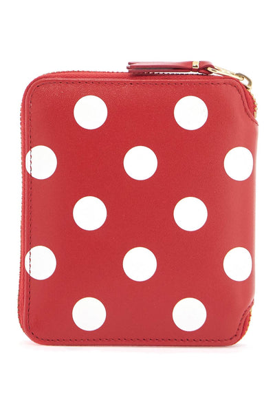 COMME DES GARCONS WALLET red polka dot calfsk | Italystation.com - Shop Now at italystation.com