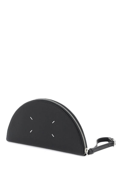 Maison margiela saffiano leather pouch with wrist handle. SA2VL0018 P6799 BLACK
