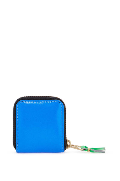 super fluo bright blue goat leather unisex wallet SA4100SF BLUE