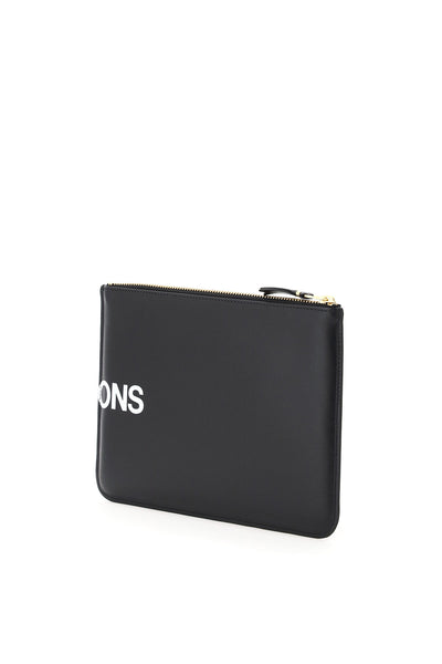 leather pouch with logo SA5100HL BLACK