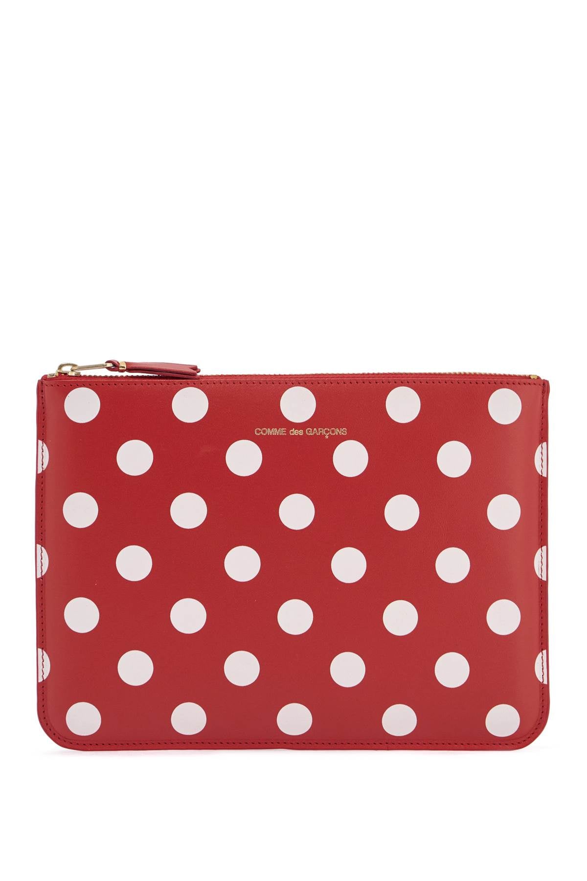COMME DES GARCONS WALLET red polka dot leathe | Italystation.com - Shop Now at italystation.com