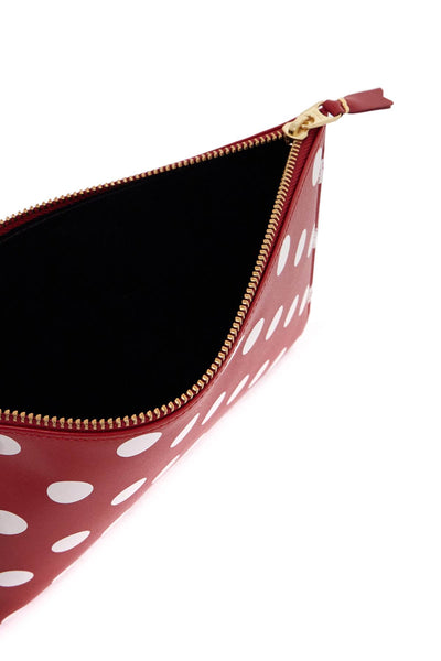 "polka dot leather pouch bag SA5100PD RED