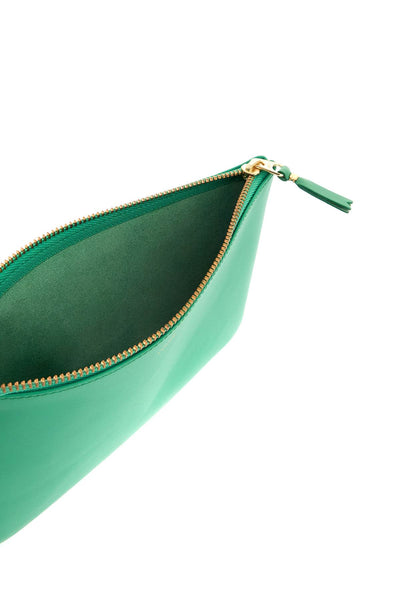 smooth leather pouch in seven words SA5100 GREEN