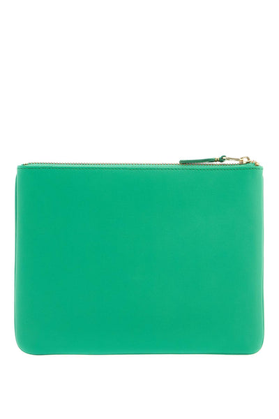 smooth leather pouch in seven words SA5100 GREEN