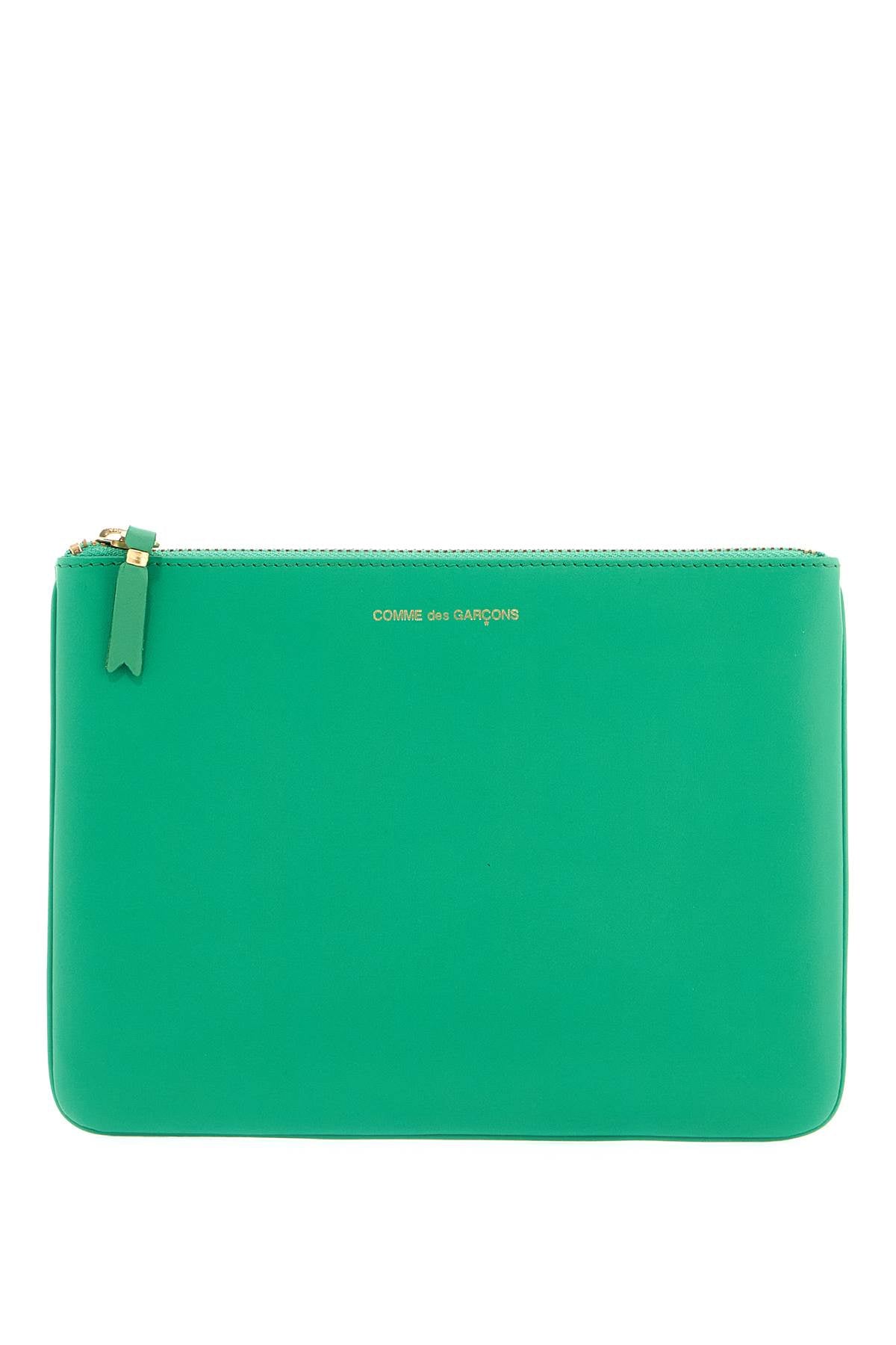 smooth leather pouch in seven words SA5100 GREEN