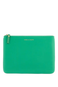 smooth leather pouch in seven words SA5100 GREEN