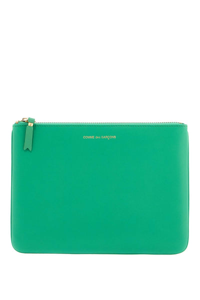 smooth leather pouch in seven words SA5100 GREEN