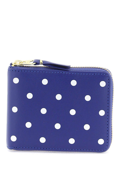 polka dot zip around wallet with SA7100PD NAVY