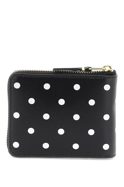 polka dot zip around wallet SA7100PD BLACK