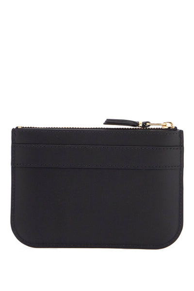 large black bow wallet in calfskin zip unisex SA8100BB BLACK