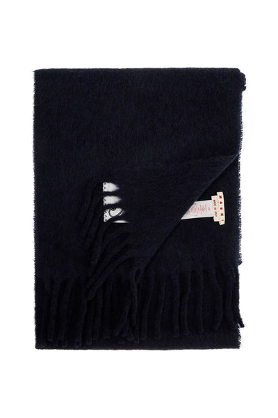 alpaca wool scarf SCMC0059Y0 UTW918 BLUBLACK