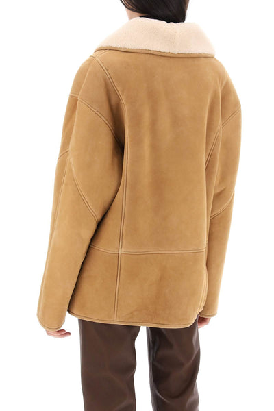 shearling tatoosh coat SCS01 TAT COGNAC