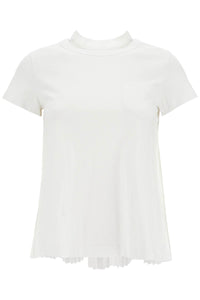 pleated back t-shirt SCW 238 WHITE×OFF WHITE