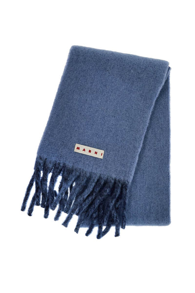 wool and mohair scarf with maxi logo SCZC0066Y0 UAW033 LIGHT BLUE