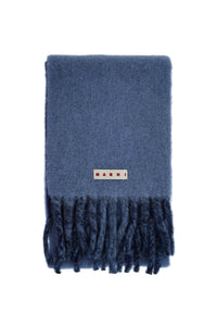 wool and mohair scarf with maxi logo SCZC0066Y0 UAW033 LIGHT BLUE