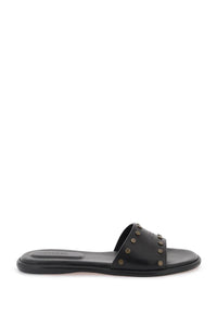 ISABEL MARANT leather vikee slides SD0133FA A2B10S BLACK