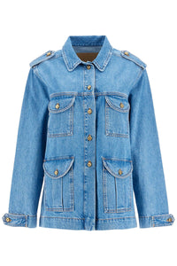 BLAZE MILANO light blue cotton military safari jacket wit | Italystation.com - Shop Now at italystation.com
