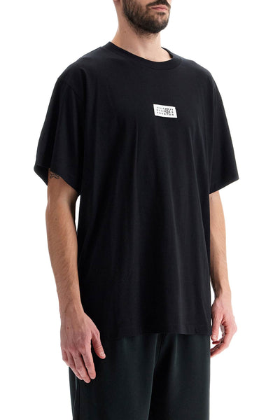 round-neck t-shirt with numerical logo SH0GC0032 S24312 BLACK