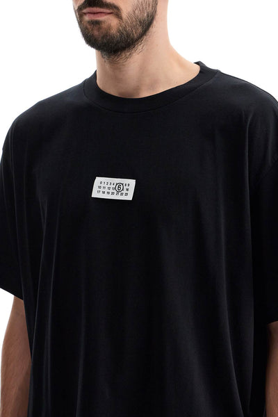 round-neck t-shirt with numerical logo SH0GC0032 S24312 BLACK