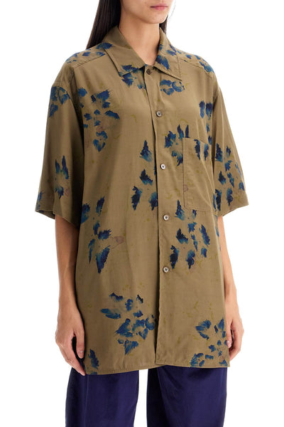 oversized floral shirt SH1101 LF1262 KHAKI INK