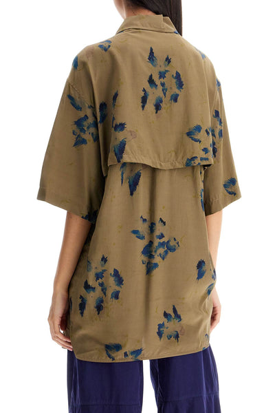 oversized floral shirt SH1101 LF1262 KHAKI INK