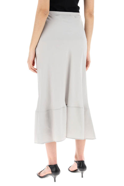 midi bias-cut skirt SK1023 LF1126 CLOUD GREY