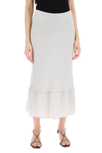 midi bias-cut skirt SK1023 LF1126 CLOUD GREY